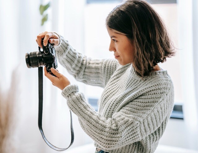 Photographer taking a photo shoot